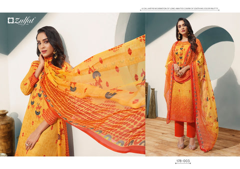 Zulfat Designer Studio Summer Fiesta Cotton Digital Printed Salwar Suits