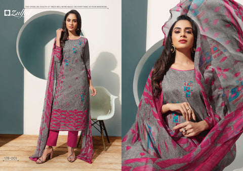 Zulfat Designer Studio Summer Fiesta Cotton Digital Printed Salwar Suits