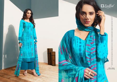 Zulfat Designer Studio Summer Fiesta Cotton Digital Printed Salwar Suits
