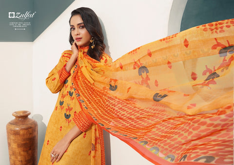 Zulfat Designer Studio Summer Fiesta Cotton Digital Printed Salwar Suits