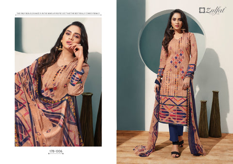 Zulfat Designer Studio Summer Fiesta Cotton Digital Printed Salwar Suits