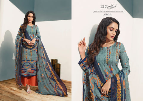 Zulfat Designer Studio Summer Fiesta Cotton Digital Printed Salwar Suits