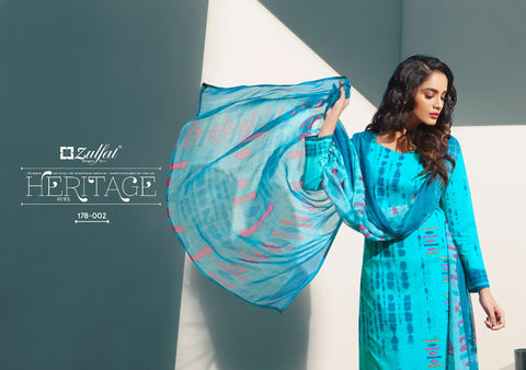 Zulfat Designer Studio Summer Fiesta Cotton Digital Printed Salwar Suits