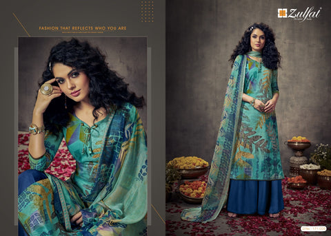 Zufat Presents Summer Bonanza Cotton Digital Designer Salwar Suit