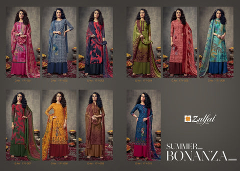 Zufat Presents Summer Bonanza Cotton Digital Designer Salwar Suit