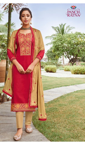 Panch Ratns Launched Celebrate Jam Silk Fancy Designer Salwar Suits