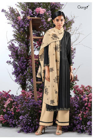Ganga Presents Asteria Wool Dobby Printed Casual Wear Salwar Suits