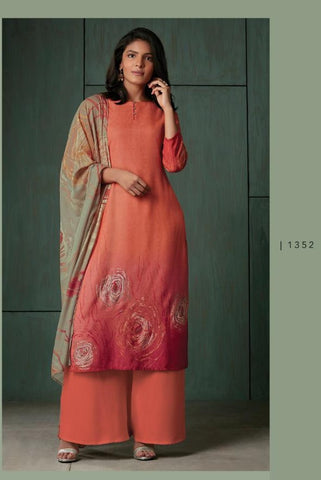 Omtex Launched Abstract Pure Pashmina Printed Fancy Designer Salwar Kameez