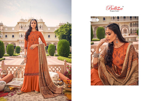 Belliza Designer Studio Zarina Pure Pashmina Shawl Digital Print Salwar Suits
