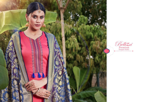 Belliza Shamia Beautifully Designed Jam Cotton Embroidered Salwar Suits