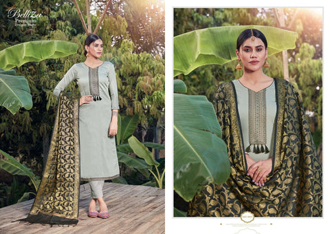 Belliza Shamia Beautifully Designed Jam Cotton Embroidered Salwar Suits