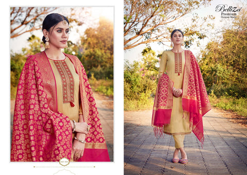 Belliza Shamia Beautifully Designed Jam Cotton Embroidered Salwar Suits