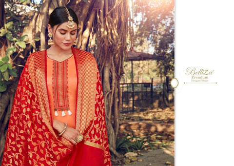 Belliza Shamia Beautifully Designed Jam Cotton Embroidered Salwar Suits