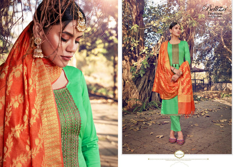 Belliza Shamia Beautifully Designed Jam Cotton Embroidered Salwar Suits