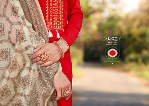 Belliza Shamia Beautifully Designed Jam Cotton Embroidered Salwar Suits