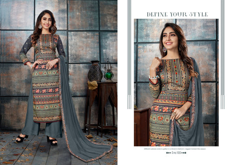 Bipson Elegance Tusser silk Authentic fabric Casual Wear Salwar Suit