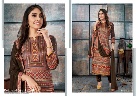 Bipson Elegance Tusser silk Authentic fabric Casual Wear Salwar Suit