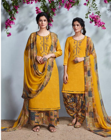 Kalarang Fashion Rangtali Jam Silk Embroidery Work Suit