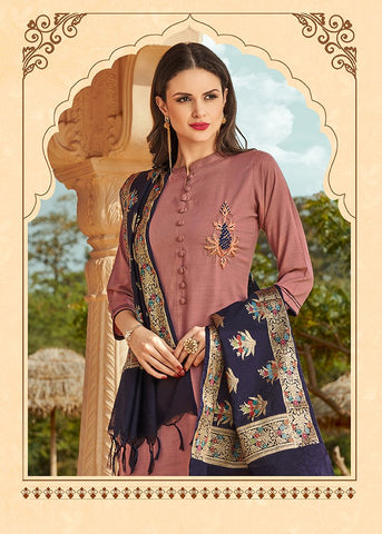 Dehliz Trends Snapchat Rose Silk Stylish Designer Kurti plazzo Collection