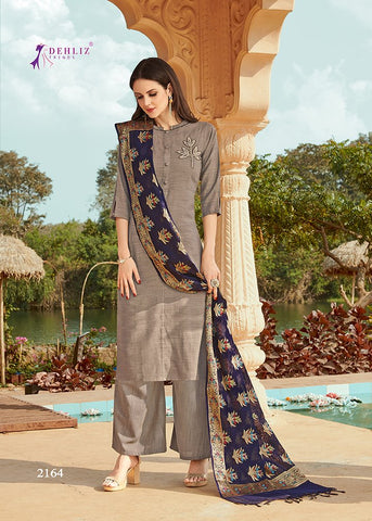 Dehliz Trends Snapchat Rose Silk Stylish Designer Kurti plazzo Collection