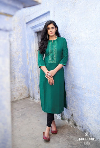 Rangoon Presents Light Line Vol 2 Linen Daily Wear Kurtis Collection