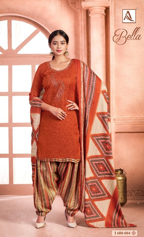 Alok Suit Launched Bella Pashmina Printed Embroidery Work Fancy Designer Salwar Kameez