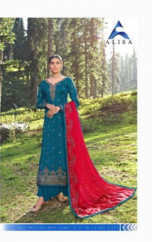 Alisa Presents Mahera Silk Jacquard Fancy Designer Salwar Suits