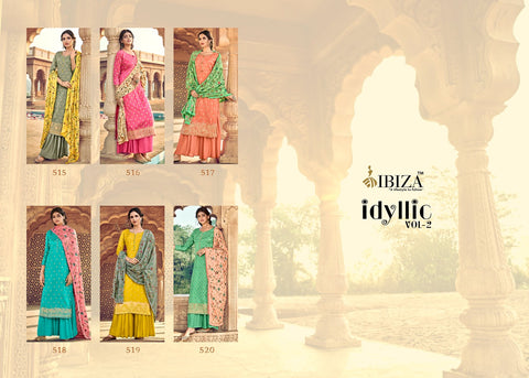 Ibiza Idyllic Vol 2 Dola Silk Jacquard With Sarvoski Work Salwar Suit Collection