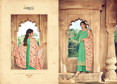 Ibiza Idyllic Vol 2 Dola Silk Jacquard With Sarvoski Work Salwar Suit Collection