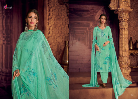 KESARI TRENDZ PAYAL VOL 1 FLOWER PRINT SELF EMBROIDERY SALWAR SUIT