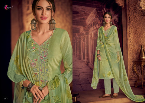KESARI TRENDZ PAYAL VOL 1 FLOWER PRINT SELF EMBROIDERY SALWAR SUIT