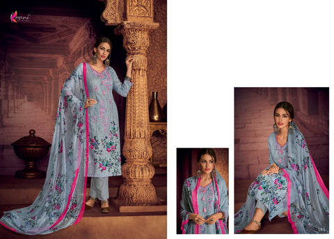 KESARI TRENDZ PAYAL VOL 1 FLOWER PRINT SELF EMBROIDERY SALWAR SUIT