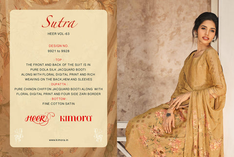 KIMORA HEER SUTRA VOL.63 CASUALWEAR DESIGNER DRESS MATERIAL COLLECTION