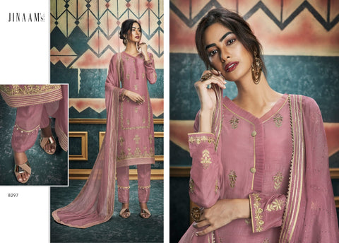 Jinaam Alisha Russain Silk Fancy Designer Salwar Suits