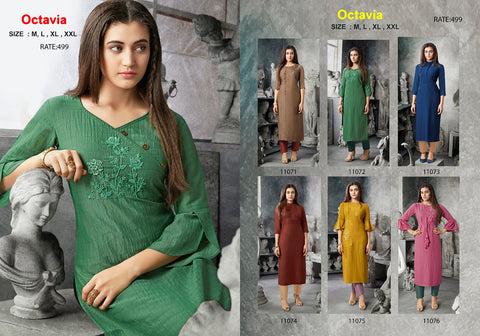 Kalaroop Kajree Octavia Rayon With Handwork Beautifull Salwar Suits