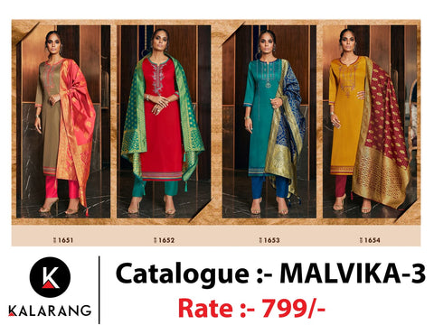 Kalarang Malvika Embroidered Cotton Fancy Designer Salwar Suit