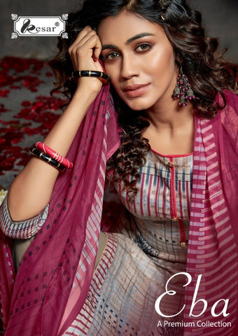 KESAR EBA LAWN COTTON SATIN DIGITAL PRINT SALWAR SUIT COLLECTION