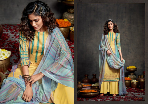 KESAR EBA LAWN COTTON SATIN DIGITAL PRINT SALWAR SUIT COLLECTION