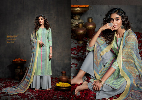 KESAR EBA LAWN COTTON SATIN DIGITAL PRINT SALWAR SUIT COLLECTION