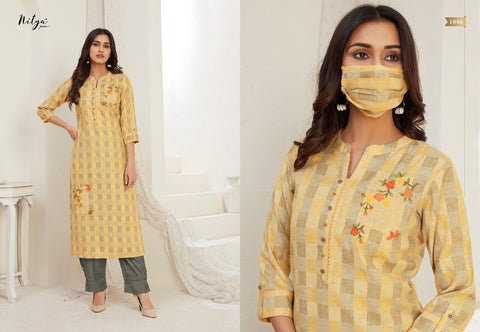 L T Nitya Kavya Pure Rayon Cotton Stylish Designer Kurti Collection