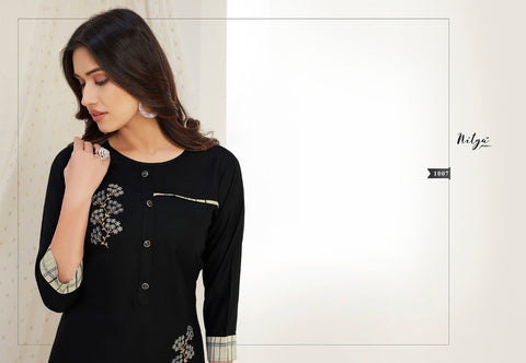 L T Nitya Kavya Pure Rayon Cotton Stylish Designer Kurti Collection