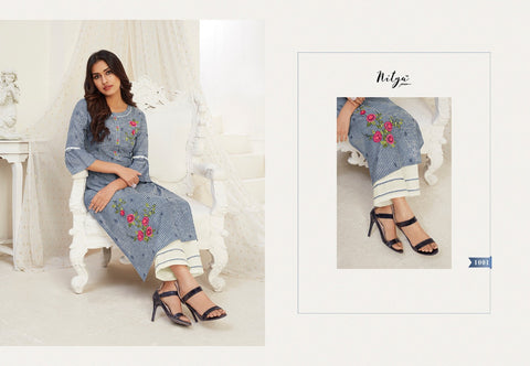L T Nitya Kavya Pure Rayon Cotton Stylish Designer Kurti Collection