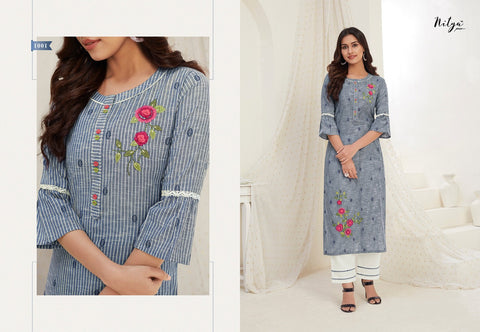 L T Nitya Kavya Pure Rayon Cotton Stylish Designer Kurti Collection