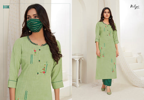 L T Nitya Kavya Pure Rayon Cotton Stylish Designer Kurti Collection