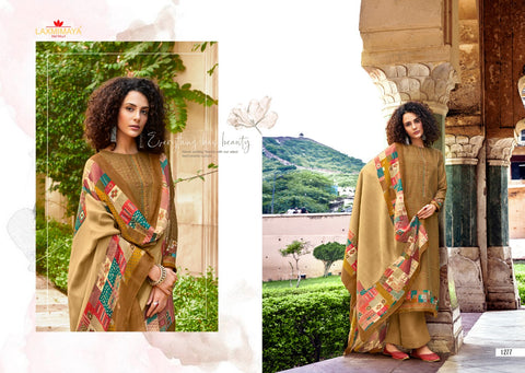 Laxmimaya Silk Mills Izabela Pure Wool Digital Print Shawl Pashmina Designer Salwar Kameez