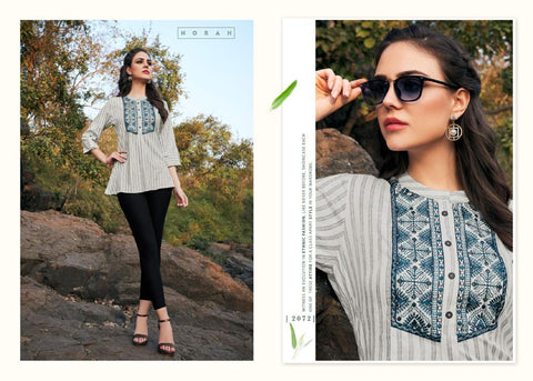 Neha Fashion Nano Rayon Designer Beautifull Kurtis