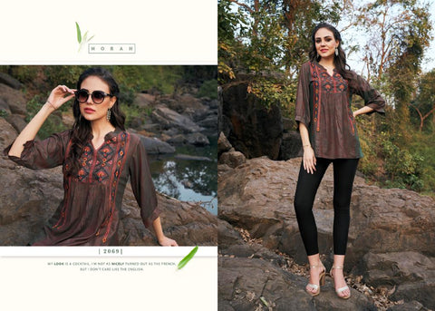 Neha Fashion Nano Rayon Designer Beautifull Kurtis