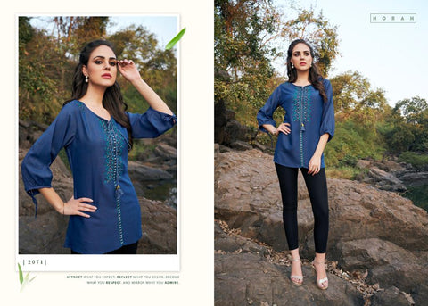 Neha Fashion Nano Rayon Designer Beautifull Kurtis