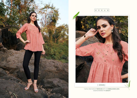 Neha Fashion Nano Rayon Designer Beautifull Kurtis