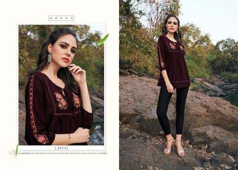 Neha Fashion Nano Rayon Designer Beautifull Kurtis
